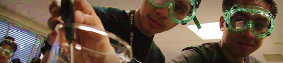 students in science class