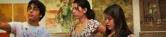 students collaborating